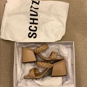 Shutz Nude Sandals with original box and bag